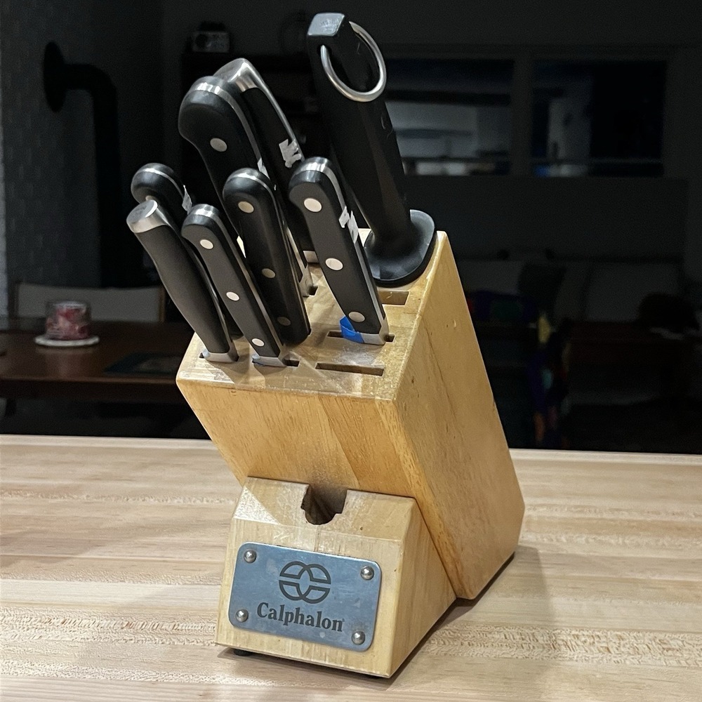 Calphalon‎ Forged Cutlery 8-Piece Knife Set & Butcher Block